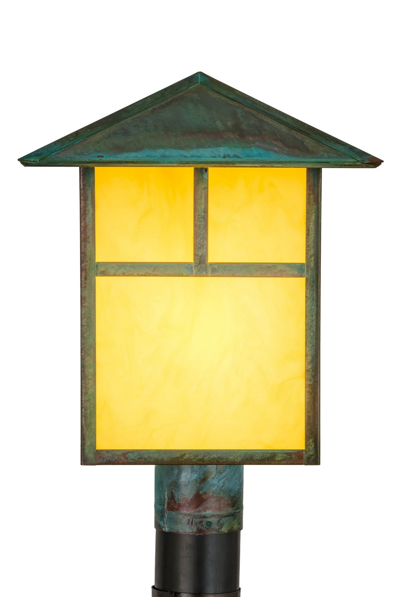 Meyda Tiffany 167903 One Light Post Mount, Copepr Verdigris