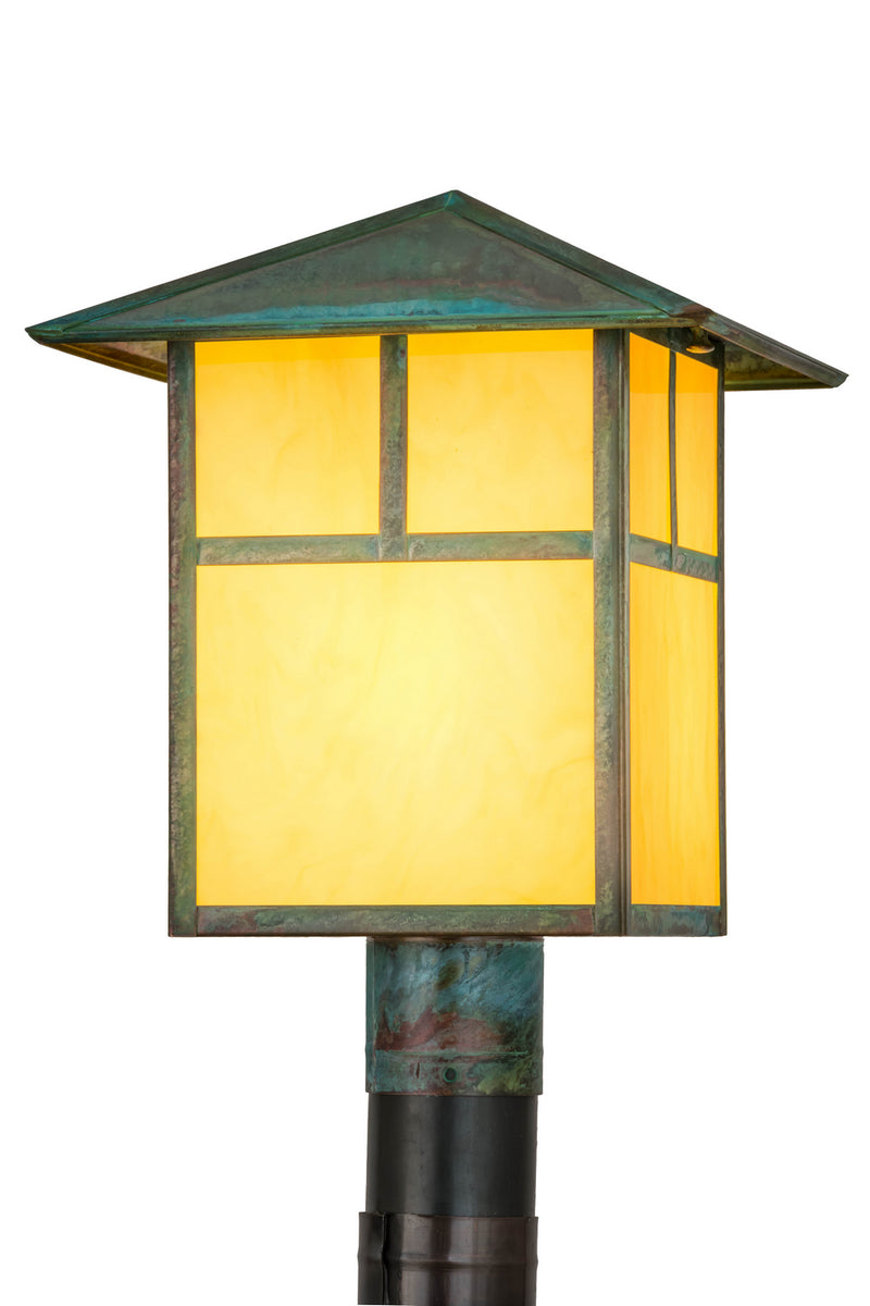 Meyda Tiffany 167903 One Light Post Mount, Copepr Verdigris