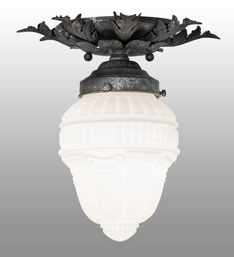 Meyda Tiffany 169001 One Light Flushmount, Pewter,Antique