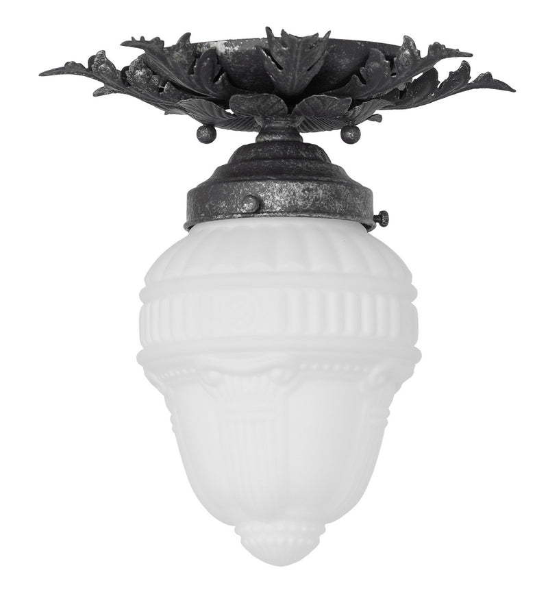 Meyda Tiffany 169001 One Light Flushmount, Pewter,Antique
