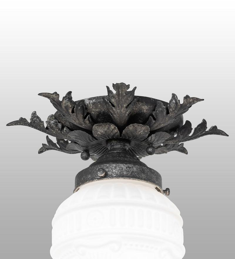 Meyda Tiffany 169001 One Light Flushmount, Pewter,Antique