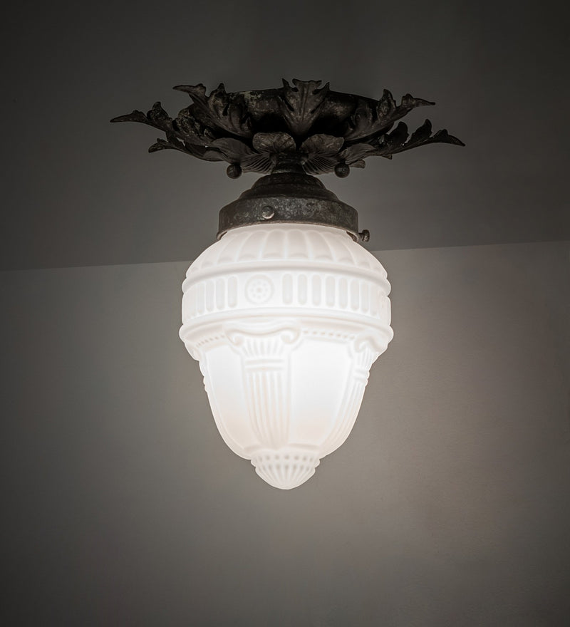 Meyda Tiffany 169001 One Light Flushmount, Pewter,Antique