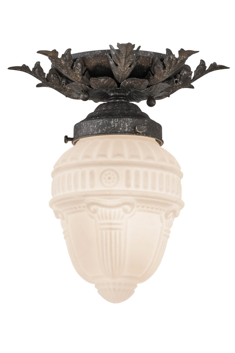 Meyda Tiffany 169001 One Light Flushmount, Pewter,Antique