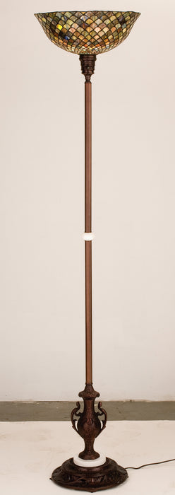 Meyda Tiffany 26626 One Light Torchiere, Rust