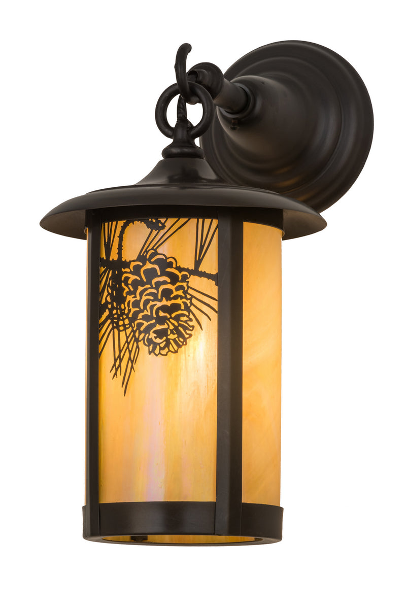 Meyda Tiffany 43797 One Light Wall Sconce, Craftsman Brown