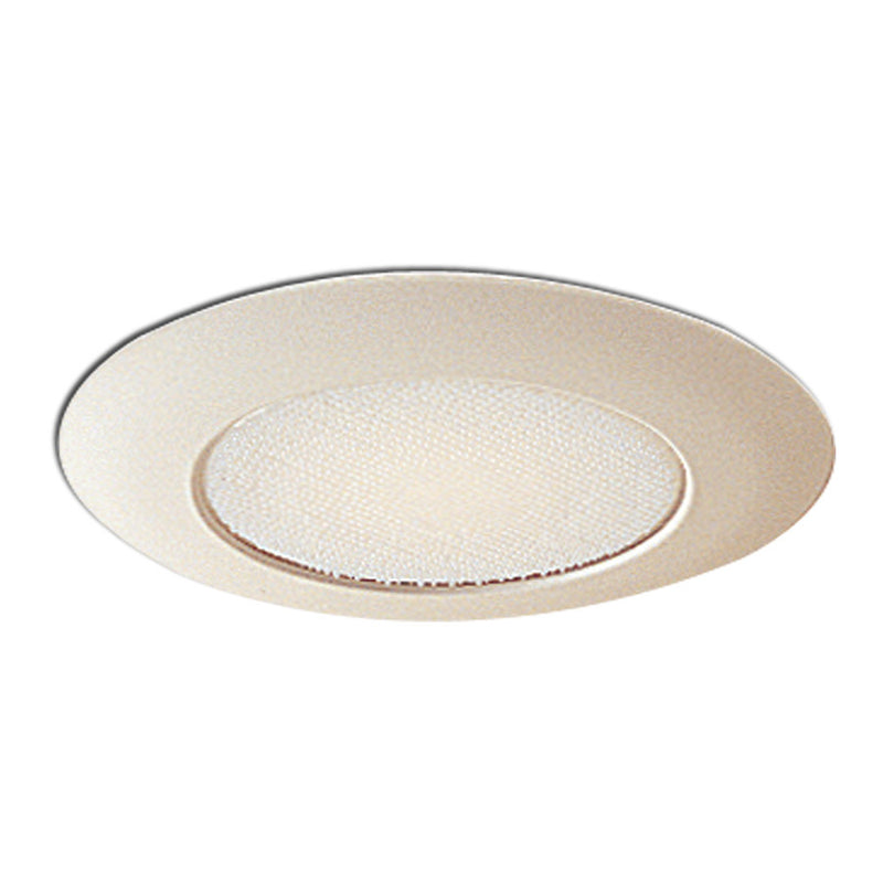 Nora Lighting NT-22 6" Albalite Shower Lens W/ Metal Trim, White