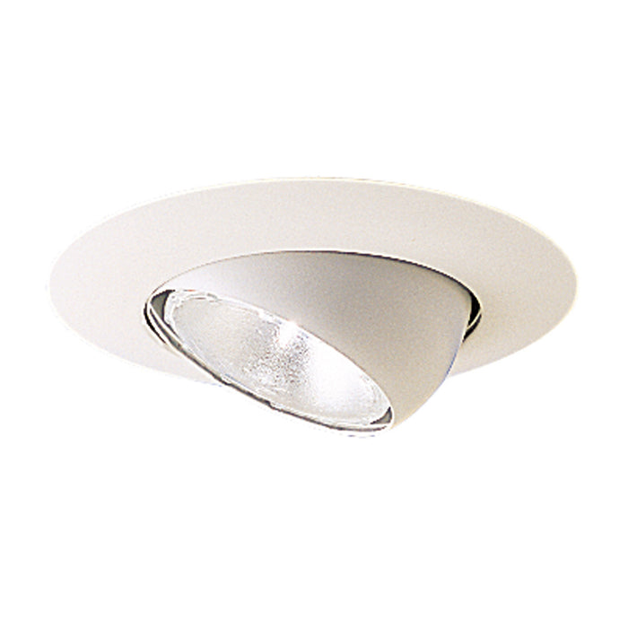 Nora Lighting NT-28 6" Br/Par30 Eyeball W/ Metal Trim, White