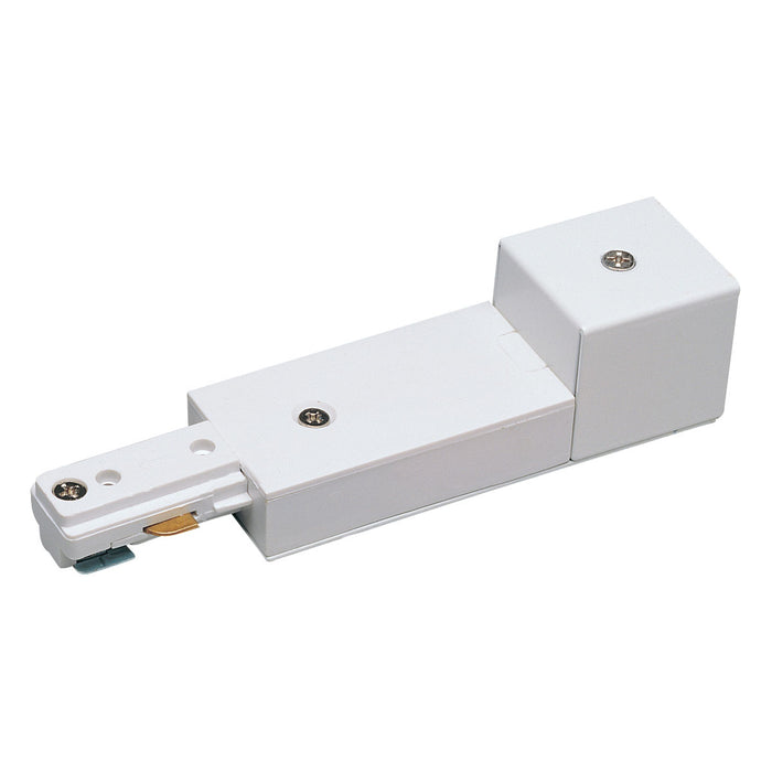 Nora Lighting NT-328W/L Live End Conduit Feed, Left Polarity, 1 Circuit Track, White