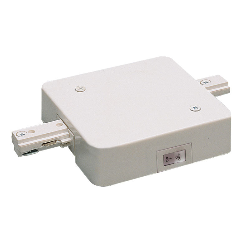 Nora Lighting NT-358W/14A In-Line Feed W/ Circuit Limiter, 14 Amps, 1 Circuit Track, White