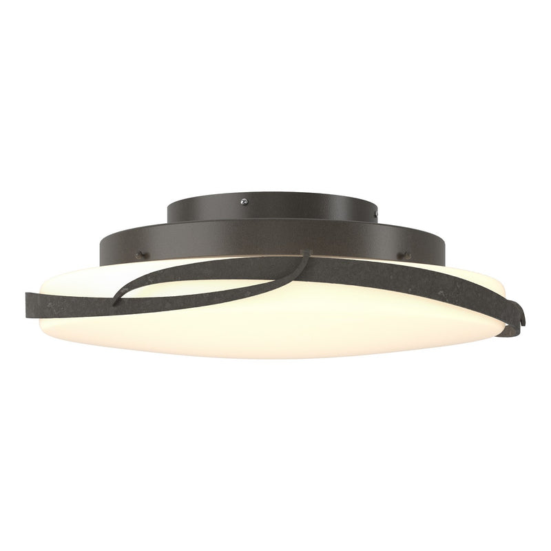 Hubbardton Forge 126742-LED-07-GG0437 LED Semi-Flush Mount, Dark Smoke
