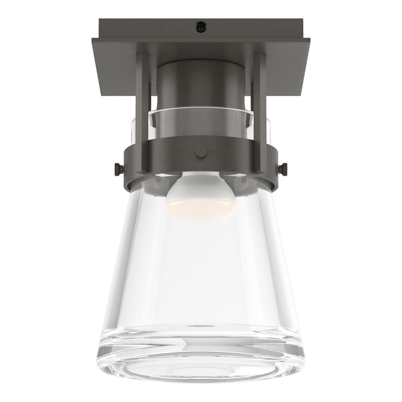 Hubbardton Forge 128705-SKT-07-ZM0467 One Light Semi-Flush Mount, Dark Smoke