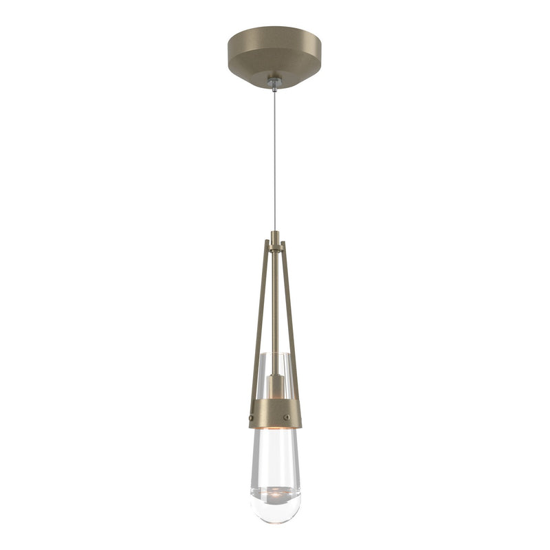 Hubbardton Forge 161040-SKT-STND-84-ZM0434 One Light Mini Pendant, Soft Gold