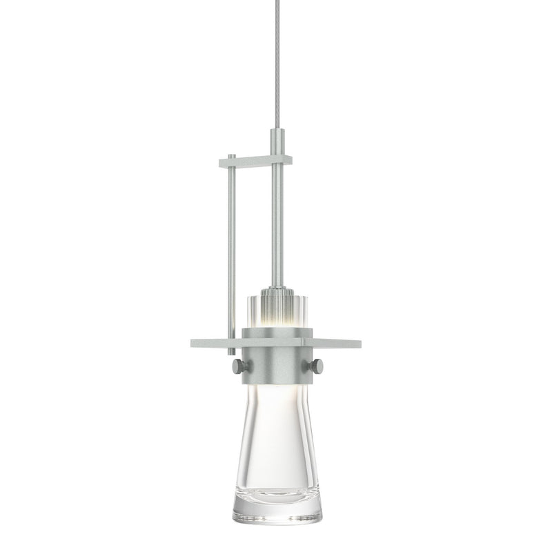Hubbardton Forge 161065-SKT-STND-82-ZM0349 One Light Mini Pendant, Vintage Platinum