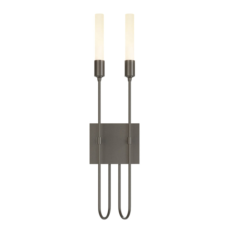 Hubbardton Forge 203053-SKT-07 Two Light Wall Sconce, Dark Smoke
