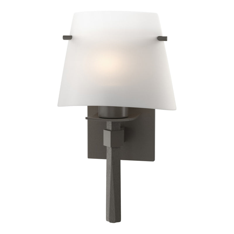 Hubbardton Forge 204825-SKT-07-GG0246 One Light Wall Sconce, Dark Smoke