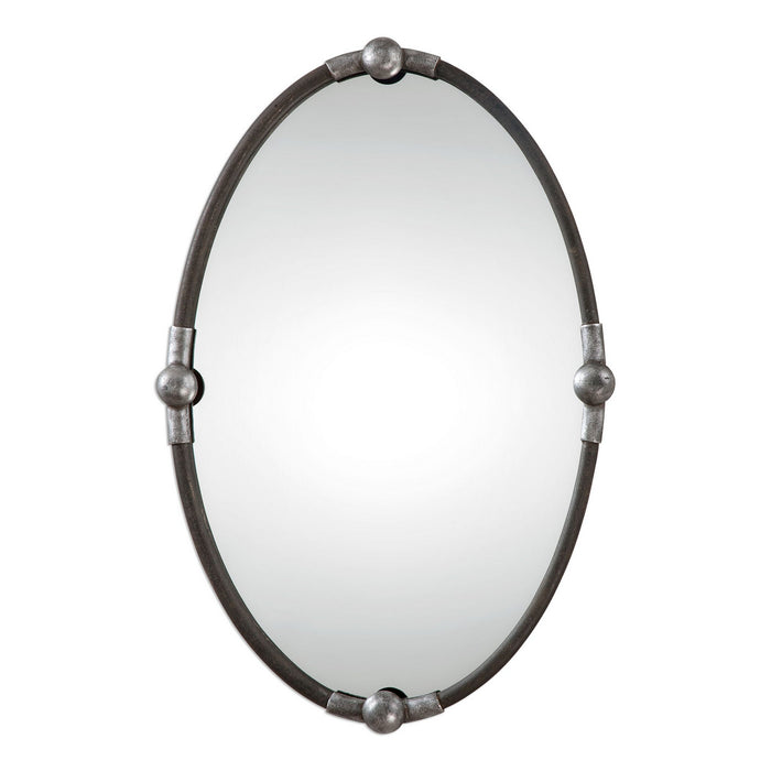 Uttermost 09064 Mirror, Rust Black w/Burnished Silver