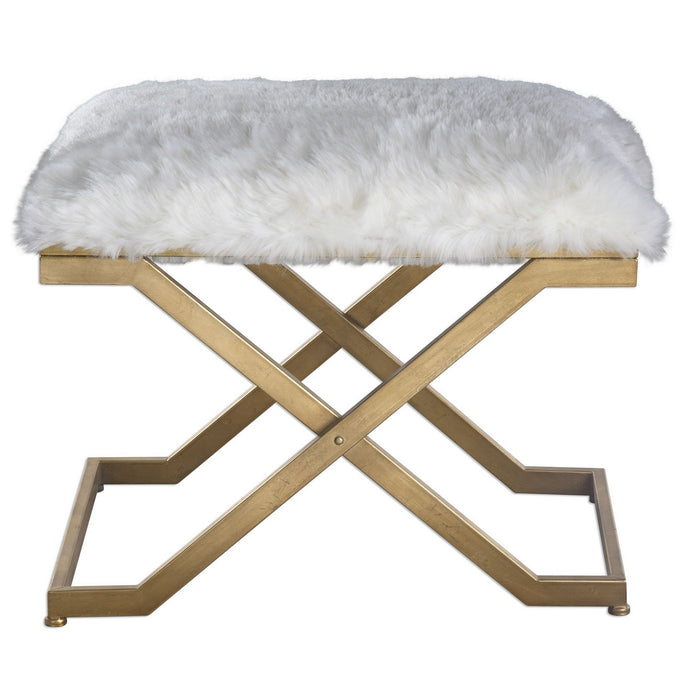 Uttermost 23278 Bench, Antiqued Gold Leaf
