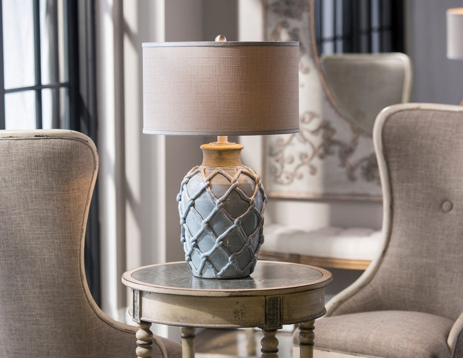 Uttermost 27139-1 One Light Table Lamp, Pale Blue