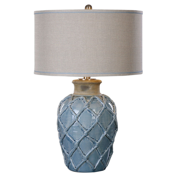 Uttermost 27139-1 One Light Table Lamp, Pale Blue