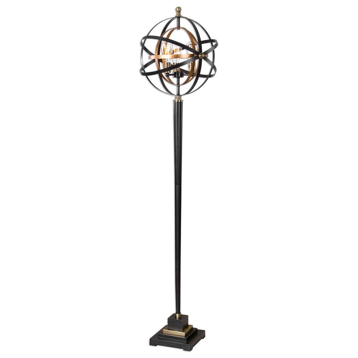 Uttermost 28087-1 Three Light Floor Lamp, Dark Oil Rubbed Bronze