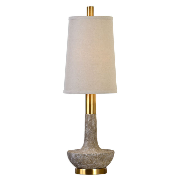 Uttermost 29211-1 One Light Buffet Lamp, Brushed Brass
