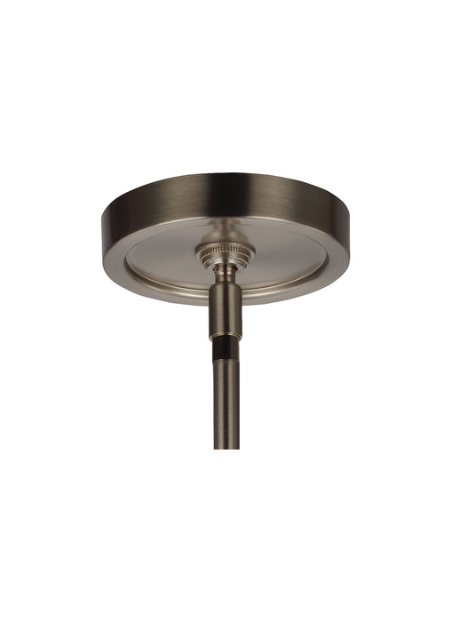 Generation Lighting F2985/6SN/CH Six Light Chandelier, Satin Nickel / Chrome