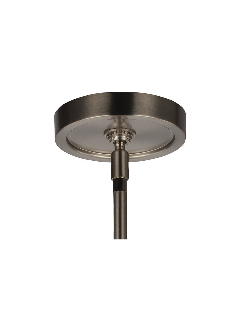 Generation Lighting F2987/9SN/CH Nine Light Chandelier, Satin Nickel / Chrome
