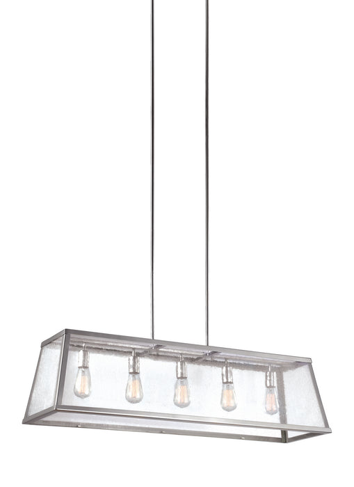 Visual Comfort Studio F3073/5PN Five Light Island Chandelier, Polished Nickel