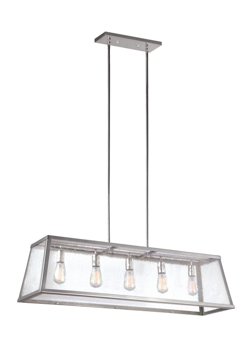 Visual Comfort Studio F3073/5PN Five Light Island Chandelier, Polished Nickel