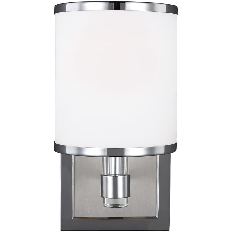 Generation Lighting VS23301SN/CH One Light Wall Sconce, Satin Nickel / Chrome