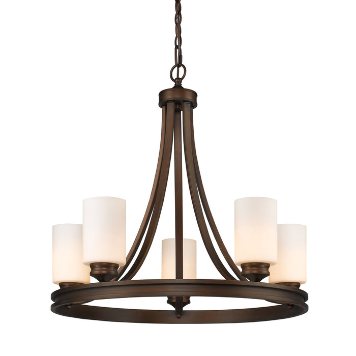 Golden 1051-5 SBZ-OP Five Light Chandelier, Sovereign Bronze