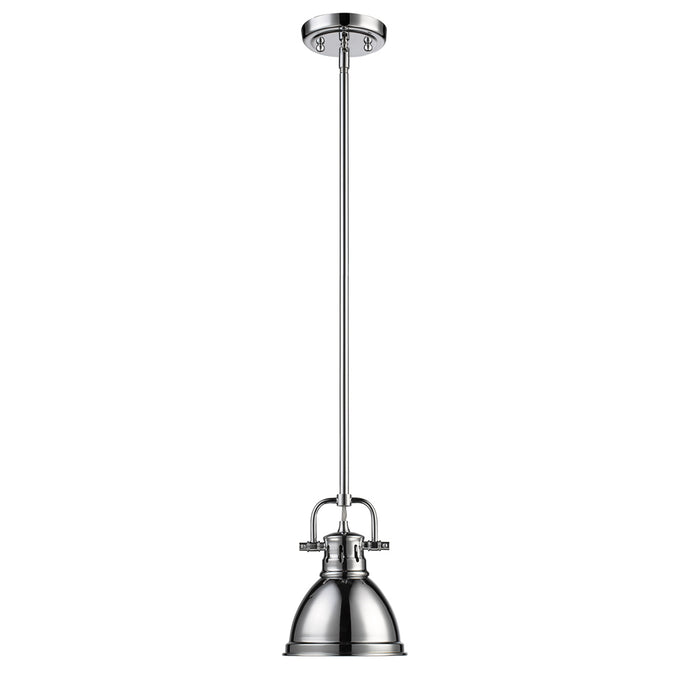 Golden 3604-M1L CH-CH One Light Mini Pendant, Chrome