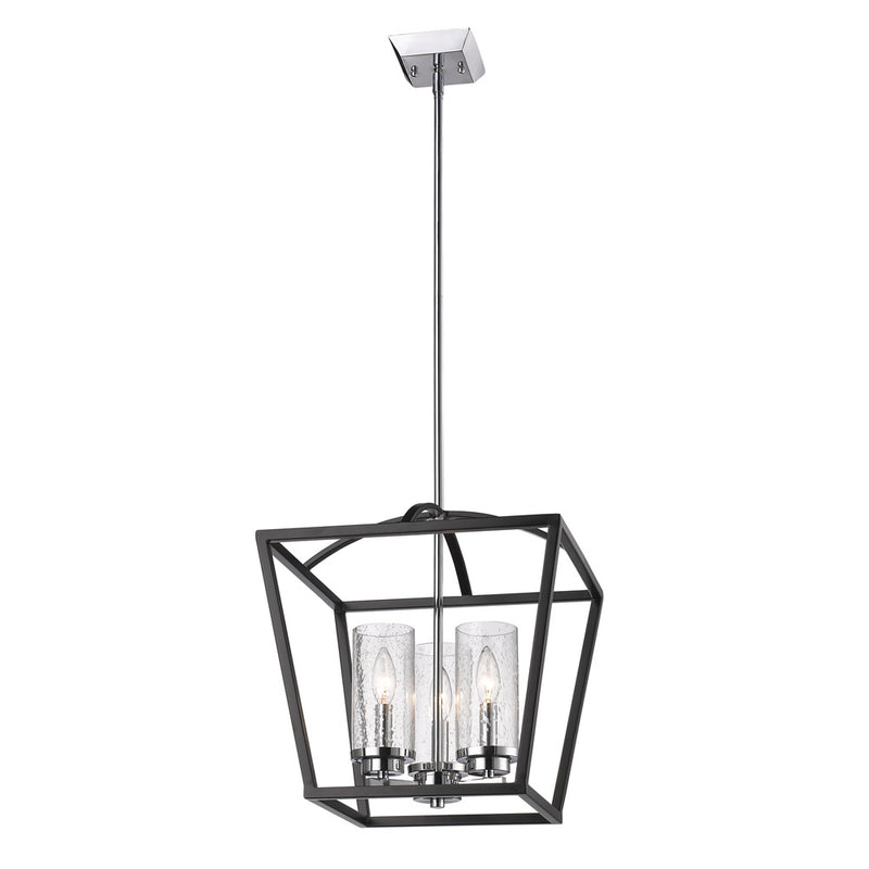 Golden 4309-3P BLK-SD Three Light Pendant, Matte Black