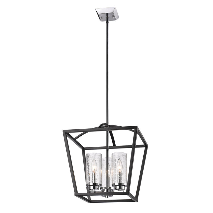 Golden 4309-3P BLK-SD Three Light Pendant, Matte Black