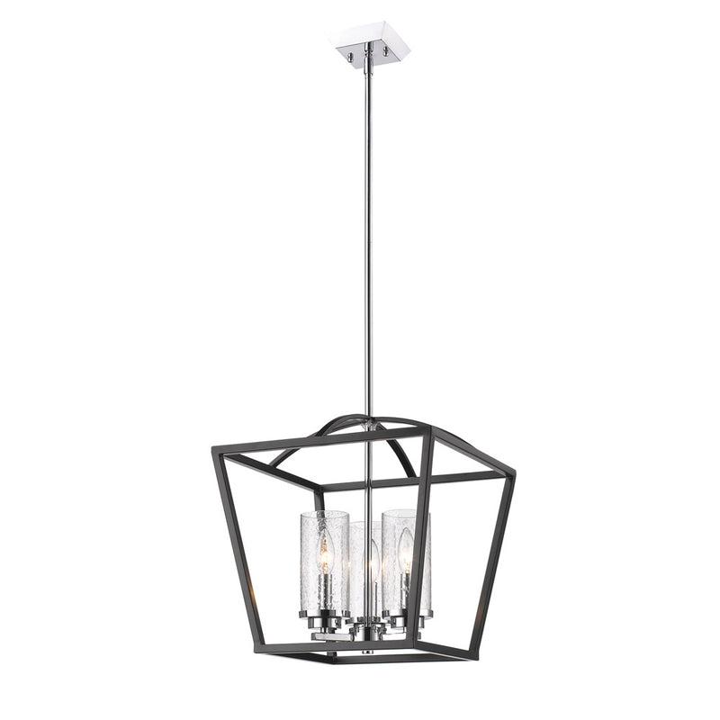 Golden 4309-3P BLK-SD Three Light Pendant, Matte Black