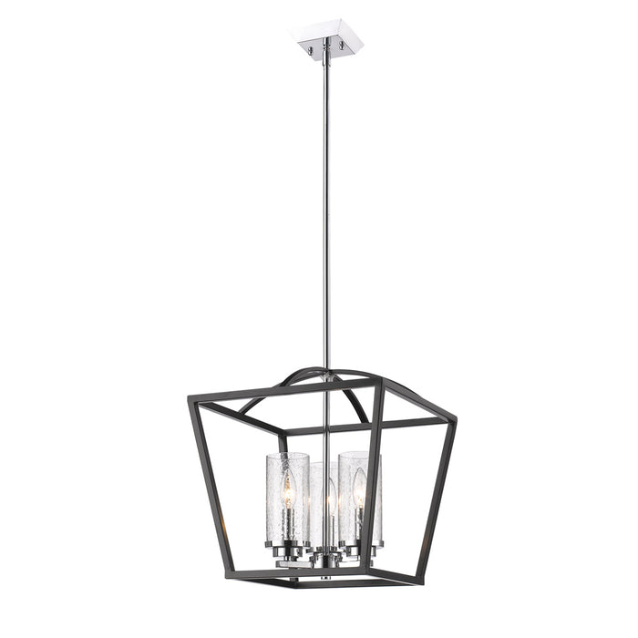 Golden 4309-3P BLK-SD Three Light Pendant, Matte Black
