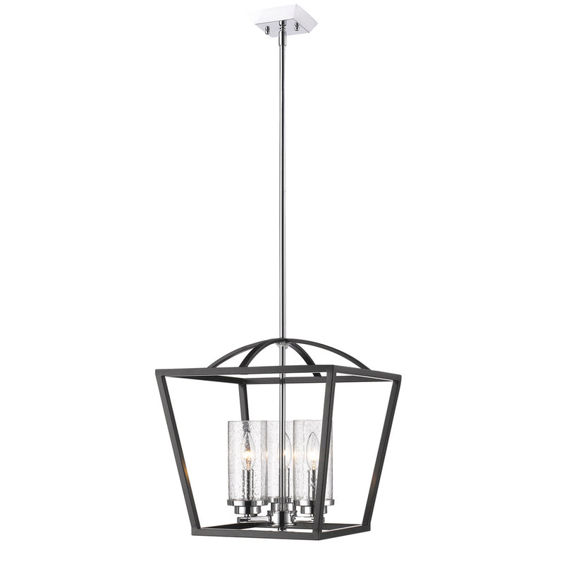 Golden 4309-3P BLK-SD Three Light Pendant, Matte Black