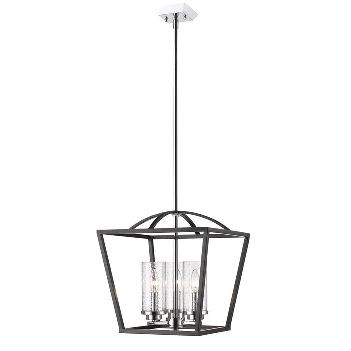 Golden 4309-3P BLK-SD Three Light Pendant, Matte Black