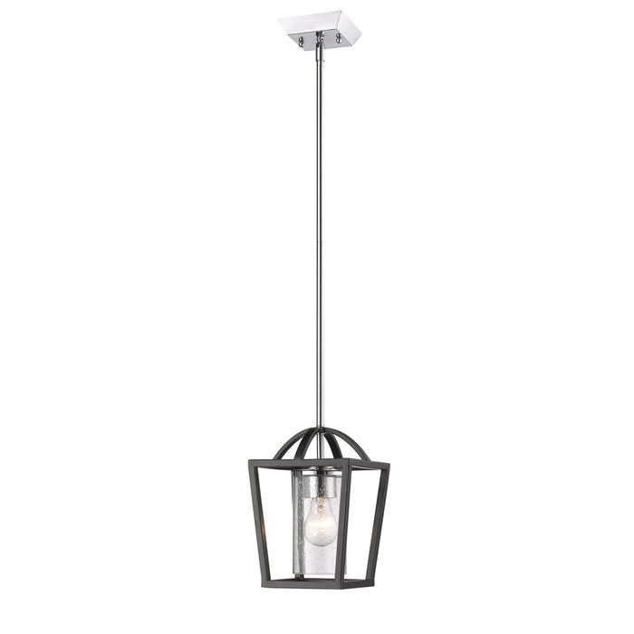 Golden 4309-M1L BLK-SD One Light Mini Pendant, Matte Black