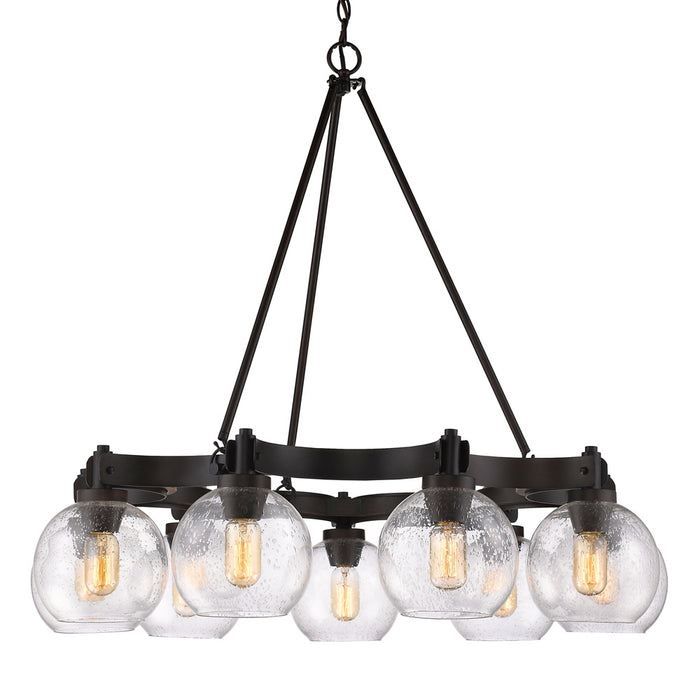 Golden 4855-6 RBZ-SD Six Light Chandelier, Rubbed Bronze