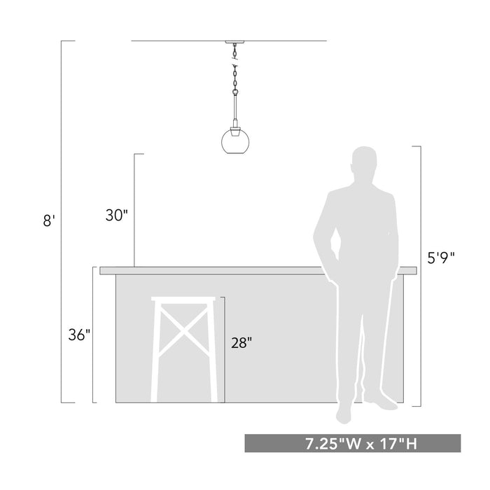 Golden 4855-M1L RBZ-SD One Light Mini Pendant, Rubbed Bronze