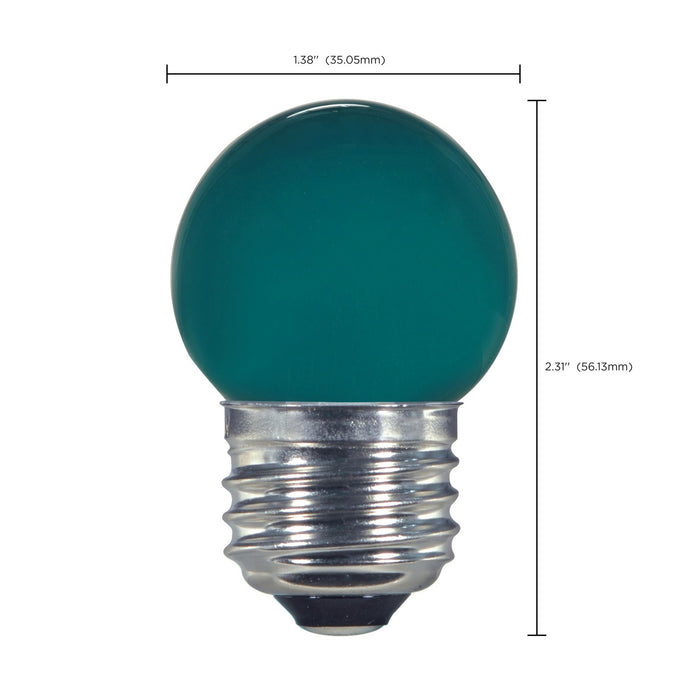 Satco S9163 Light Bulb, Ceramic Green