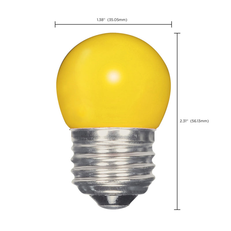 Satco S9166 Light Bulb, Ceramic Yellow