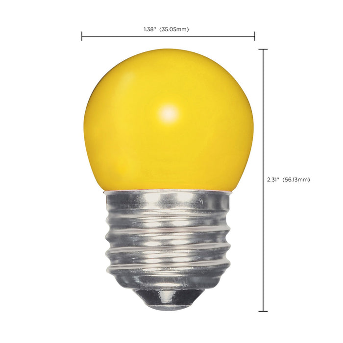 Satco S9166 Light Bulb, Ceramic Yellow