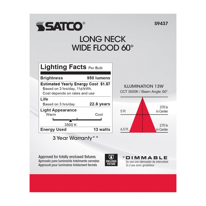 Satco S9437 Light Bulb, Clear