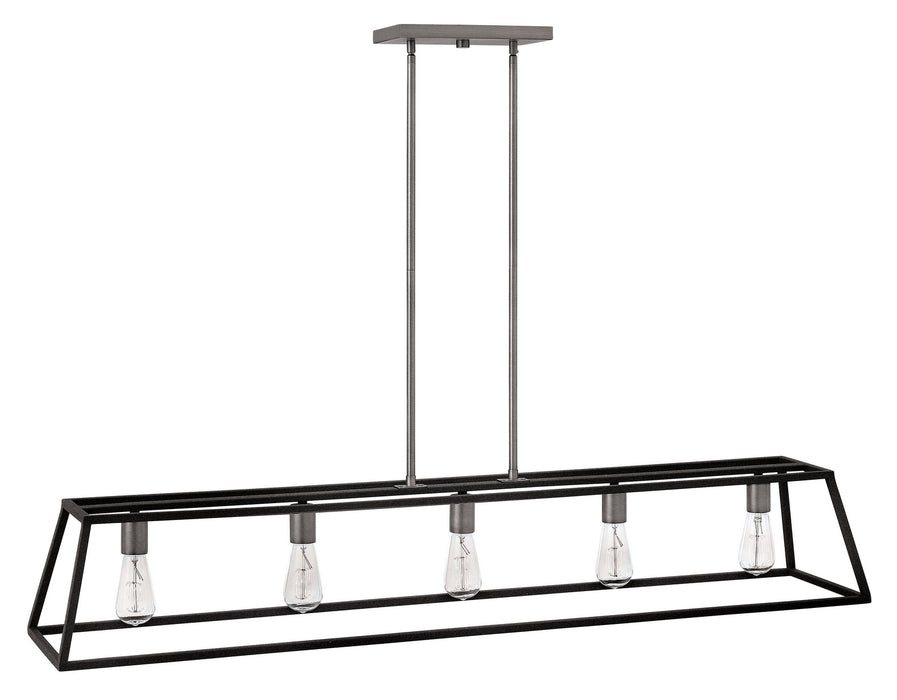 Hinkley 3335DZ LED Linear Chandelier, Aged Zinc