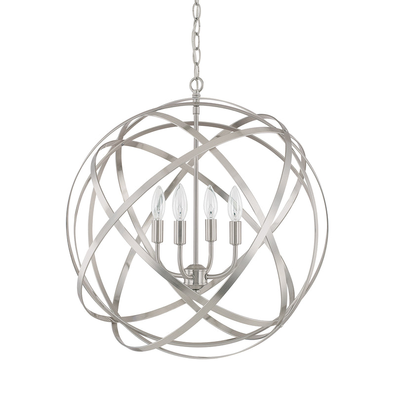 Capital Lighting 4234BN Four Light Pendant, Brushed Nickel
