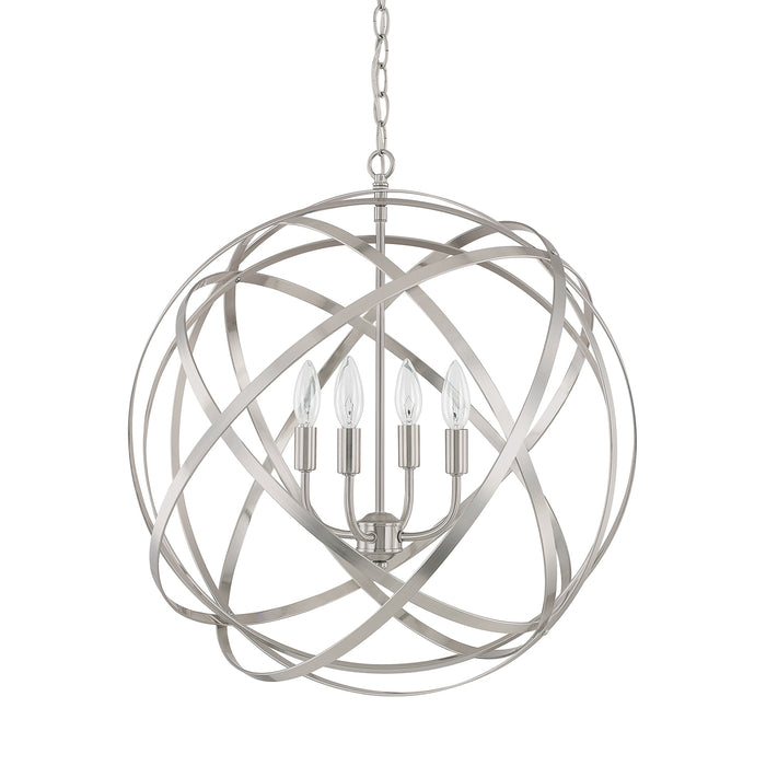 Capital Lighting 4234BN Four Light Pendant, Brushed Nickel