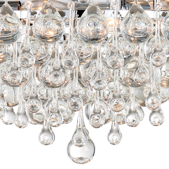 Crystorama 138-CH Six Light Flush Mount, Polished Chrome