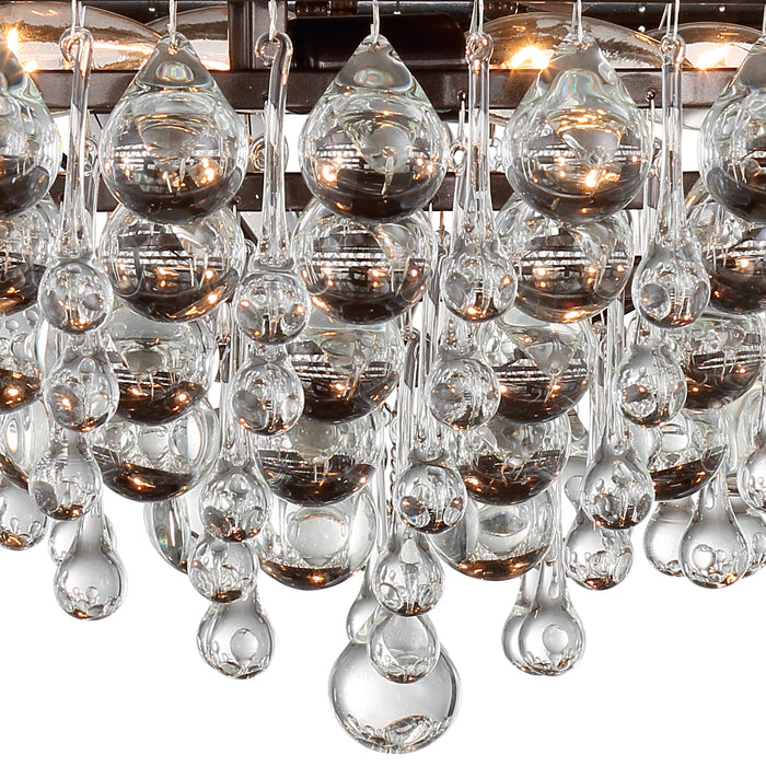 Crystorama 138-VZ Six Light Flush Mount, Vibrant Bronze
